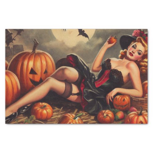 Vintage Halloween Pin Up Tissue Paper