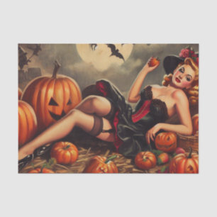 Vintage Halloween Pin Up Tissue Paper