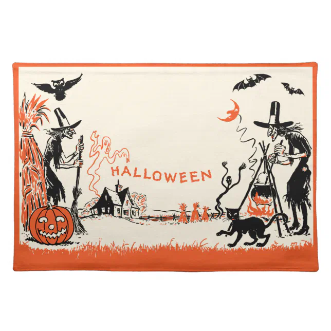 Vintage Halloween Placemat Zazzle
