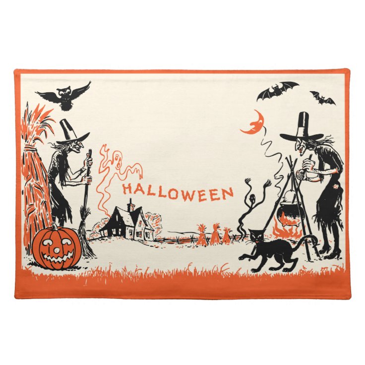 Vintage Halloween Placemat Zazzle