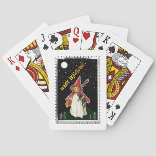 Vintage Halloween Poker Cards