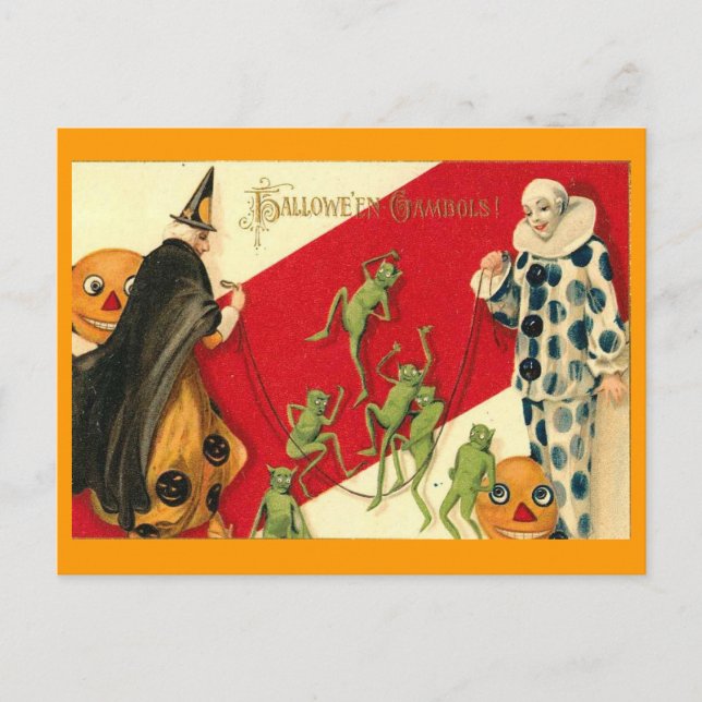 Vintage Halloween Postcard (Front)