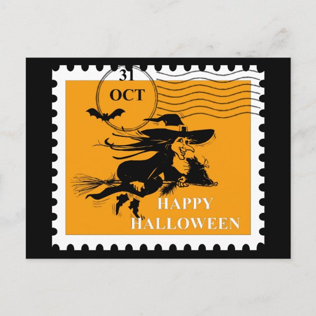 Vintage Halloween Postcard (Front)