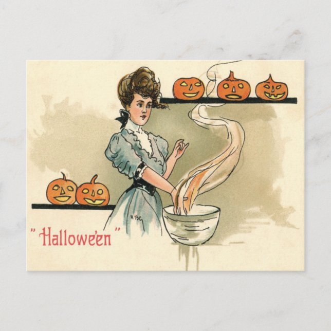 Vintage Halloween Postcard (Front)