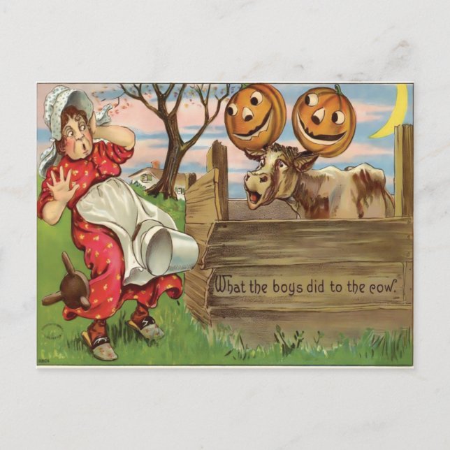 Vintage Halloween Postcard (Front)