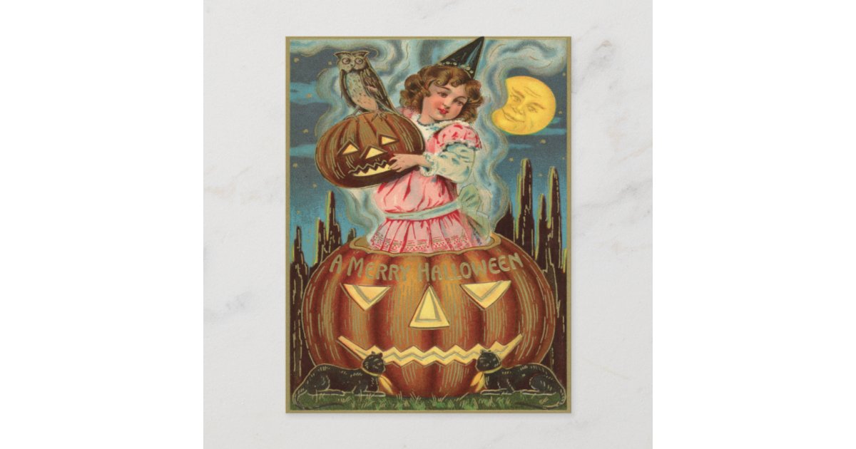 Vintage Halloween Postcard Zazzle