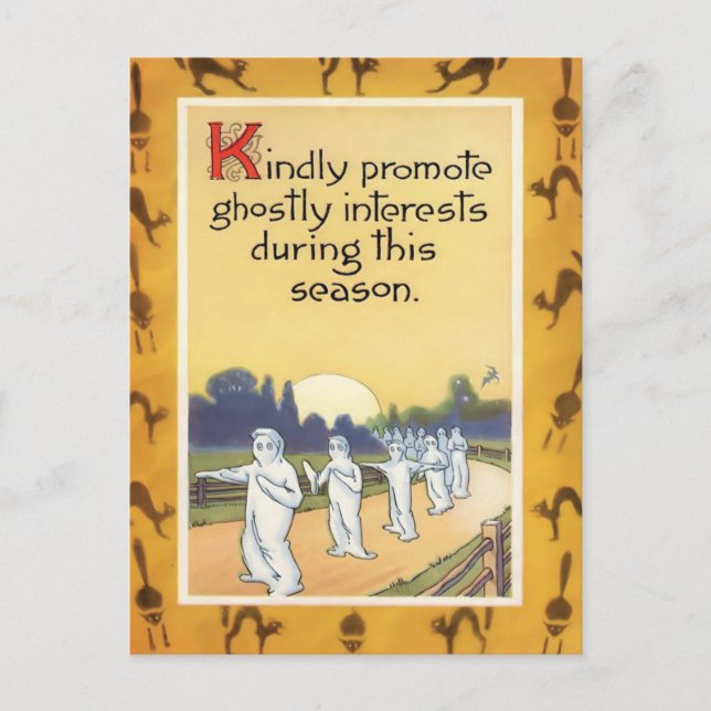 Vintage Halloween Postcard (Front)