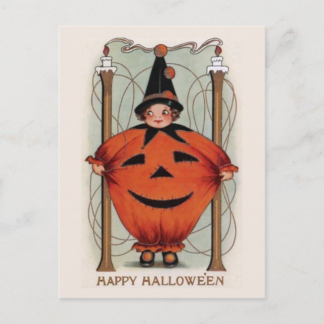 Vintage Halloween Postcard (Front)