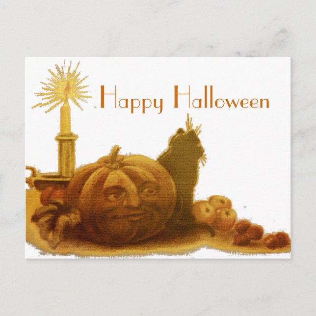 Vintage Halloween Postcard (Front)