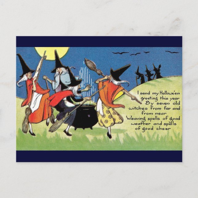 Vintage Halloween Postcard (Front)