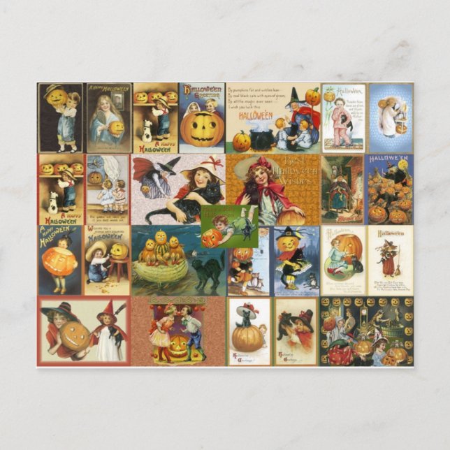 Vintage Halloween Postcard (Front)