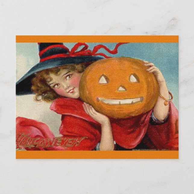 Vintage Halloween Postcard (Front)