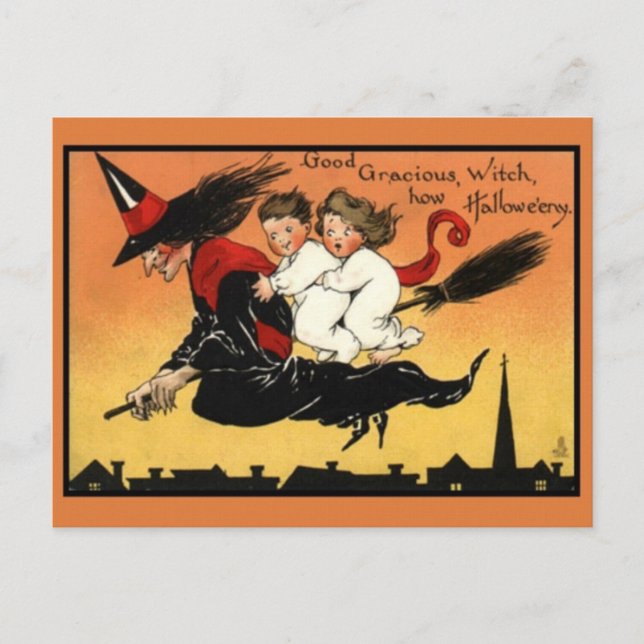 Vintage Halloween Postcard (Front)