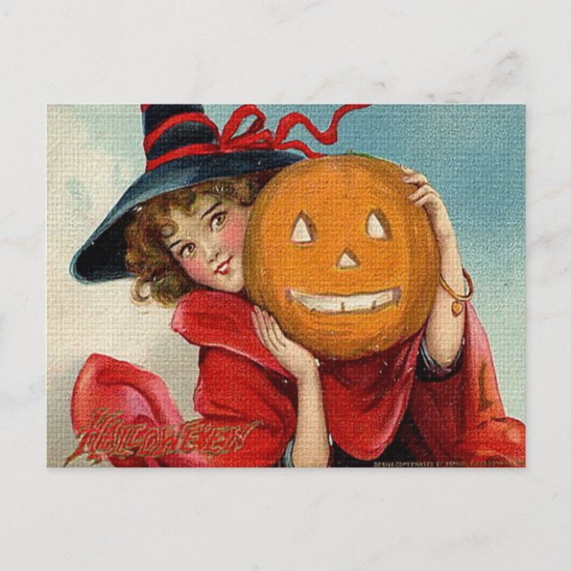 Vintage Halloween Postcard (Front)