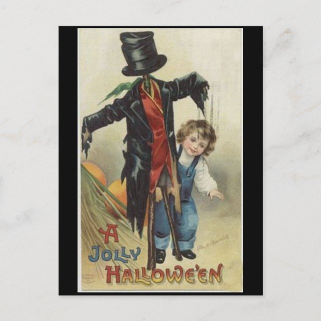 vintage Halloween Postcard (Front)