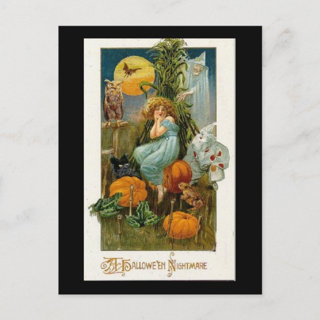 Vintage Halloween Postcard (Front)