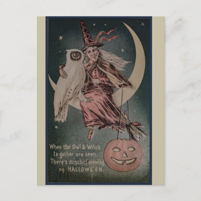 Vintage Halloween Postcard (Front)