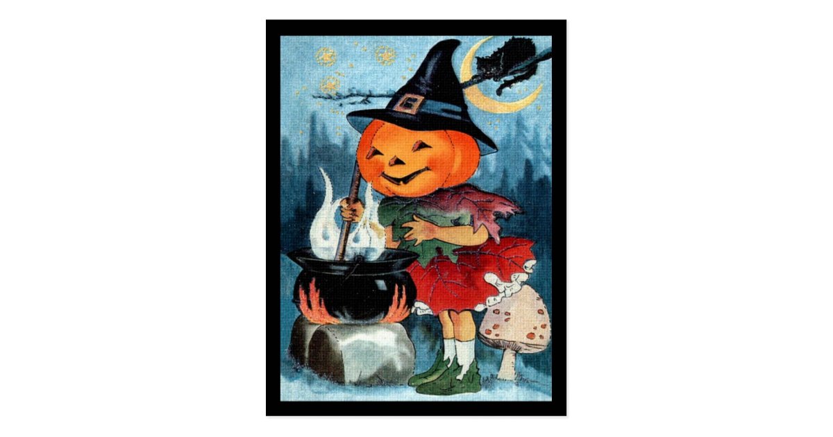 Vintage Halloween Postcard | Zazzle