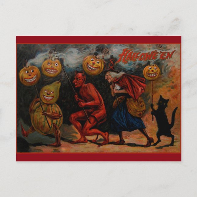 Vintage Halloween Postcard, Raphael Tuck 1909 Postcard (Front)