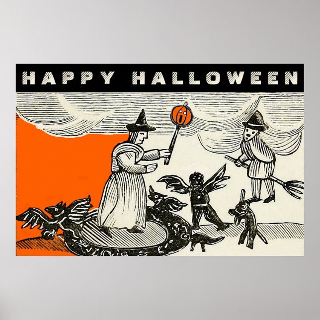 Vintage Halloween Poster (Front)