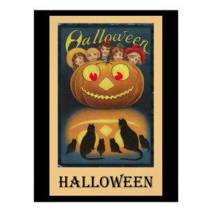 Vintage Halloween Poster