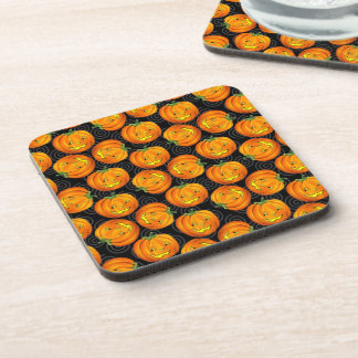 Vintage Halloween Pumpkin Beverage Coaster