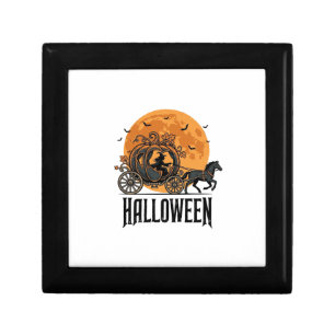 Vintage Halloween Pumpkin Carriage Witch Design_1 Gift Box