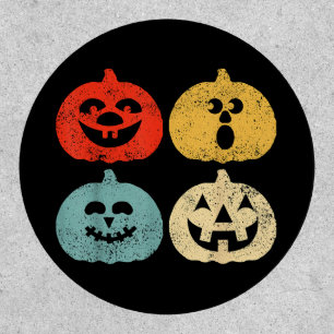 Vintage Halloween Pumpkin Funny Retro Gift Patch