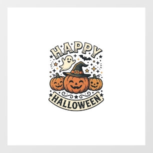 Vintage Halloween Pumpkin Ghost Shirt Design_1 Floor Decals
