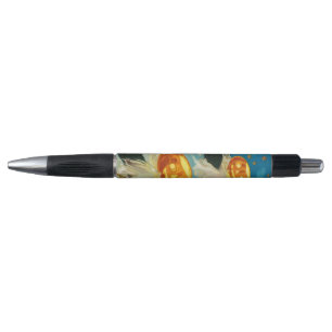 Vintage Halloween Pumpkin Ghosts and Black Cats Pen