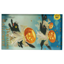 Vintage Halloween Pumpkin Ghosts and Black Cats