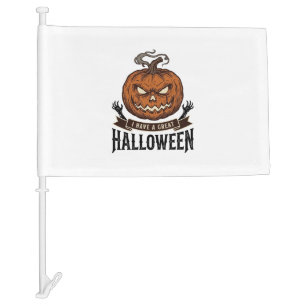 Vintage Halloween Pumpkin Gothic Shirt Design_1 Car Flag
