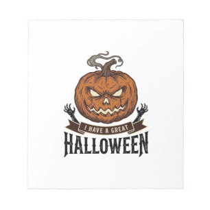 Vintage Halloween Pumpkin Gothic Shirt Design_1 Notepad