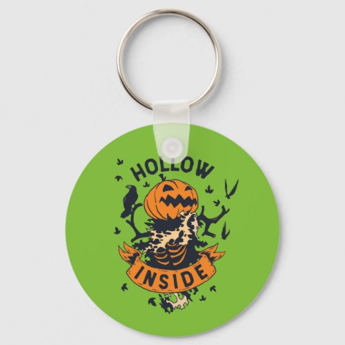 Vintage Halloween Pumpkin Graphic Hollow Inside Keychain