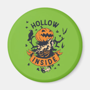 Vintage Halloween Pumpkin Graphic Hollow Inside Magnet