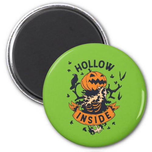 Vintage Halloween Pumpkin Graphic Hollow Inside Magnet