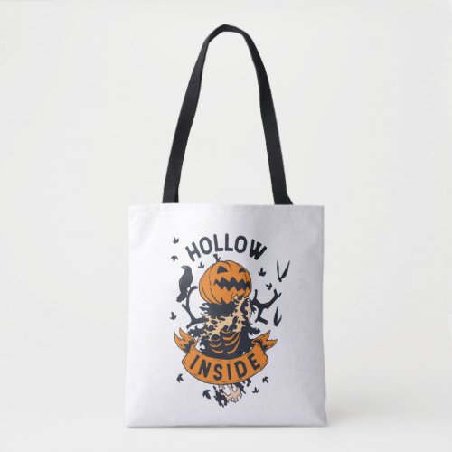 Vintage Halloween Pumpkin Graphic Hollow Inside Tote Bag