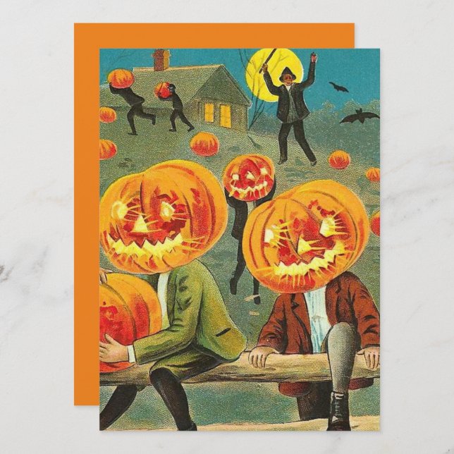 Vintage Halloween Pumpkin Head Thieves (Front/Back)