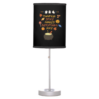 Vintage Halloween Pumpkin Quotes Classic Table Lamp