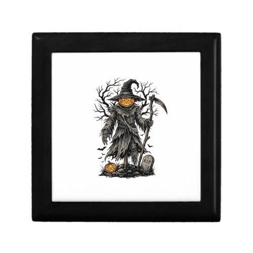 Vintage Halloween Pumpkin Scarecrow Shirt Design_1 Gift Box