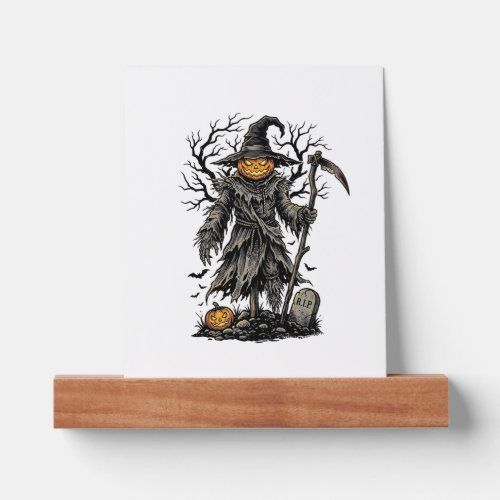 Vintage Halloween Pumpkin Scarecrow Shirt Design_1 Picture Ledge