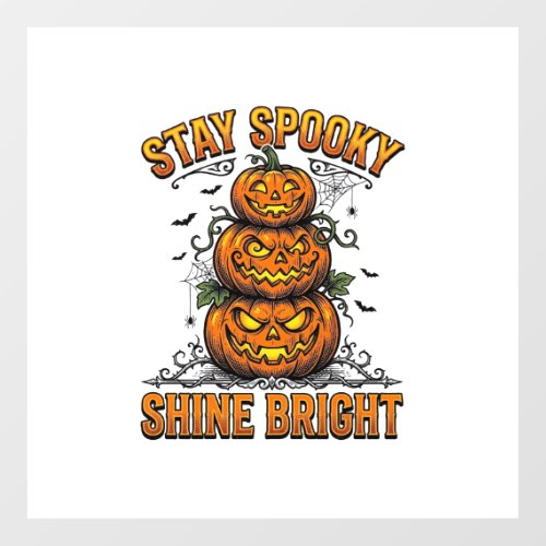 Vintage Halloween Pumpkin Spooky Bright Shirt Desi Floor Decals