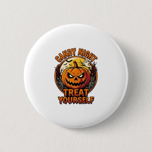Vintage Halloween Pumpkin Treat Yourself Shirt_1 Button