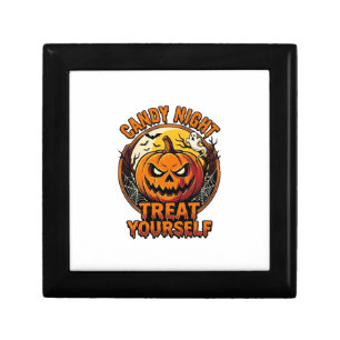 Vintage Halloween Pumpkin Treat Yourself Shirt_1 Gift Box