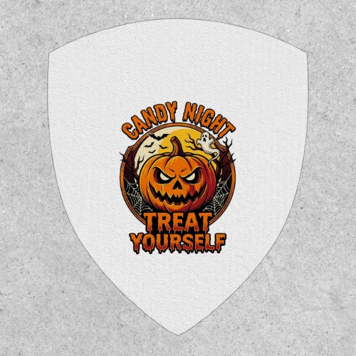 Vintage Halloween Pumpkin Treat Yourself Shirt_1 Patch