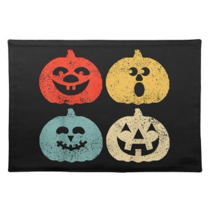 Vintage Halloween Pumpkin Women, Men, Kids, Funny  Cloth Placemat
