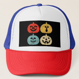 Vintage Halloween Pumpkin Women, Men, Kids, Funny Trucker Hat