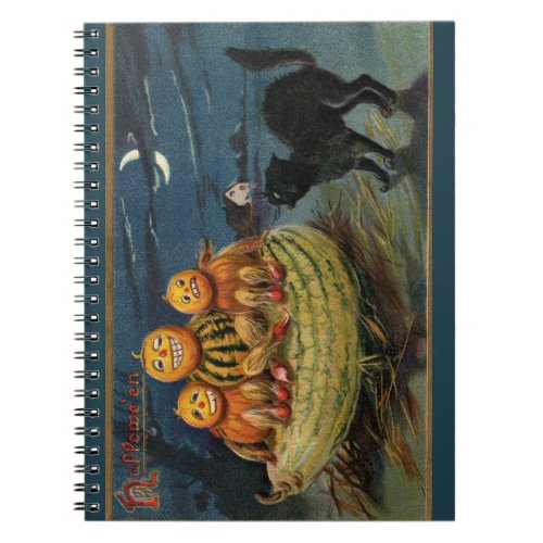Vintage Halloween Pumpkins Notebook