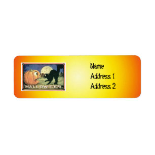 Vintage Halloween Return Label