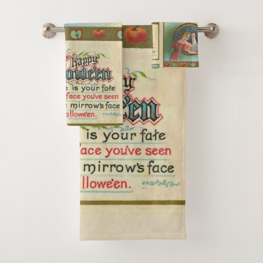 Vintage Halloween Romantic Funny Bath Towel Set